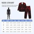 thumbnail image 4 of Sikiie Red Gothic Skeleton Throne Mens Pajama Set, Soft Warm Long Sleeve Sleepwear, Cozy Button-Down Pjs for Men-Large, 4 of 7