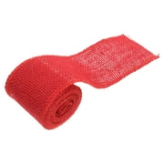 IFANLANDOR 1Pack Christmas Decoration Ribbon Red 78.7in x 2.4in Jute Crafts Wraps