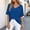 Blue, variant on Lunaseek Plus Size Tops for Women Short Sleeve V-Neck Ladies Tshirts Oversized Solid Tops Clothes under $5.00