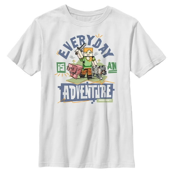 Boys Minecraft Everyday Is An Adventure T Shirt