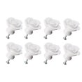 thumbnail image 1 of MasteelfCA 8pcs Rose Shaped Ceramic Kitchen Cupboard Cabinet Drawer Door Knobs Pull Handles (White), 1 of 7