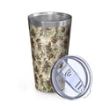 thumbnail image 2 of 16oz Tumblers Beige Christmas Pine Cone Pattern Stainless Steel Vacuum Insulated Double Wall Travel Tumbler Cups Mug with Lid and Straw,Cleaning Brush for Coffee,Tea, 2 of 4