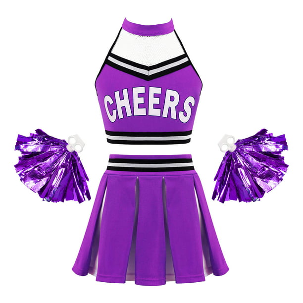 YONGHS Kids Girls Cheerleading Dance Uniform Cheer Leader Competition ...