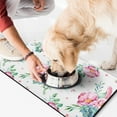 thumbnail image 2 of Dog Food Mat with Botanical Garden Print, Durable Pet Feeding Mat Non-Slip Absorbent Mat for Dogs and Cats, 2 of 5