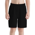 thumbnail image 2 of Cauagu Black Print Swim Trunks for Men,Youth Boys Swim Shorts Compression Liner Beach Shorts Boys' Swimming Shorts 7-20 Years Bathing Suit-Large, 2 of 7