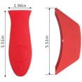 thumbnail image 3 of 4 pack Silicone Hot Handle Cover, Assist Pan Holder for Cast Iron Skillets and Traditional Pots - Red, 3 of 6
