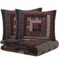 thumbnail image 3 of VHC Brands Cumberland Patchwork Chambray Cotton Rustic Pre-Washed Square Quilt Sham Queen Bedding Accessory, Set, Chili Pepper Red, 3 of 7