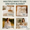 thumbnail image 3 of Luxury  Cotton Muslin Blanket Queen Size, 4 Layer Oversized 90x90 Fits Upto Full Size Bed, Layering Winter Blankets for Bed, Soft Cotton Gauze Quilt, All Season White Bedding, 3 of 7