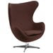thumbnail image 2 of Flash Furniture Wool Fabric Egg Chair in Brown, 2 of 2
