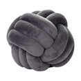 thumbnail image 3 of Round Knot Ball Pillow Round Photography Props for Home Decoration 22cm Gray, 3 of 8