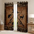 thumbnail image 2 of Homewish Safari Deer Bear Curtains Pack of 2 (42x84 Each),Wild Animal Curtains Blackout,Pike Fish Bedroom Curtains For Boys Teens,Breathable Home Decor, 2 of 6