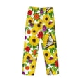 thumbnail image 3 of Lsque Tiger Swallowtail On Flowers Print Men's Pajama Pants, Lounge Pant - Comfortable Home Wear,Elastic Waistband, Stylish Design-Large, 3 of 9