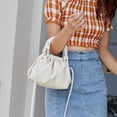 thumbnail image 4 of LHSHID Sac pour Femme Pliable Portable Mode Simple Sac à Bandoulière Oblique (Blanc), 4 of 5