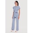 thumbnail image 2 of Women's Striped Textured Knit Boot Cut Casual Pants, 2 of 4