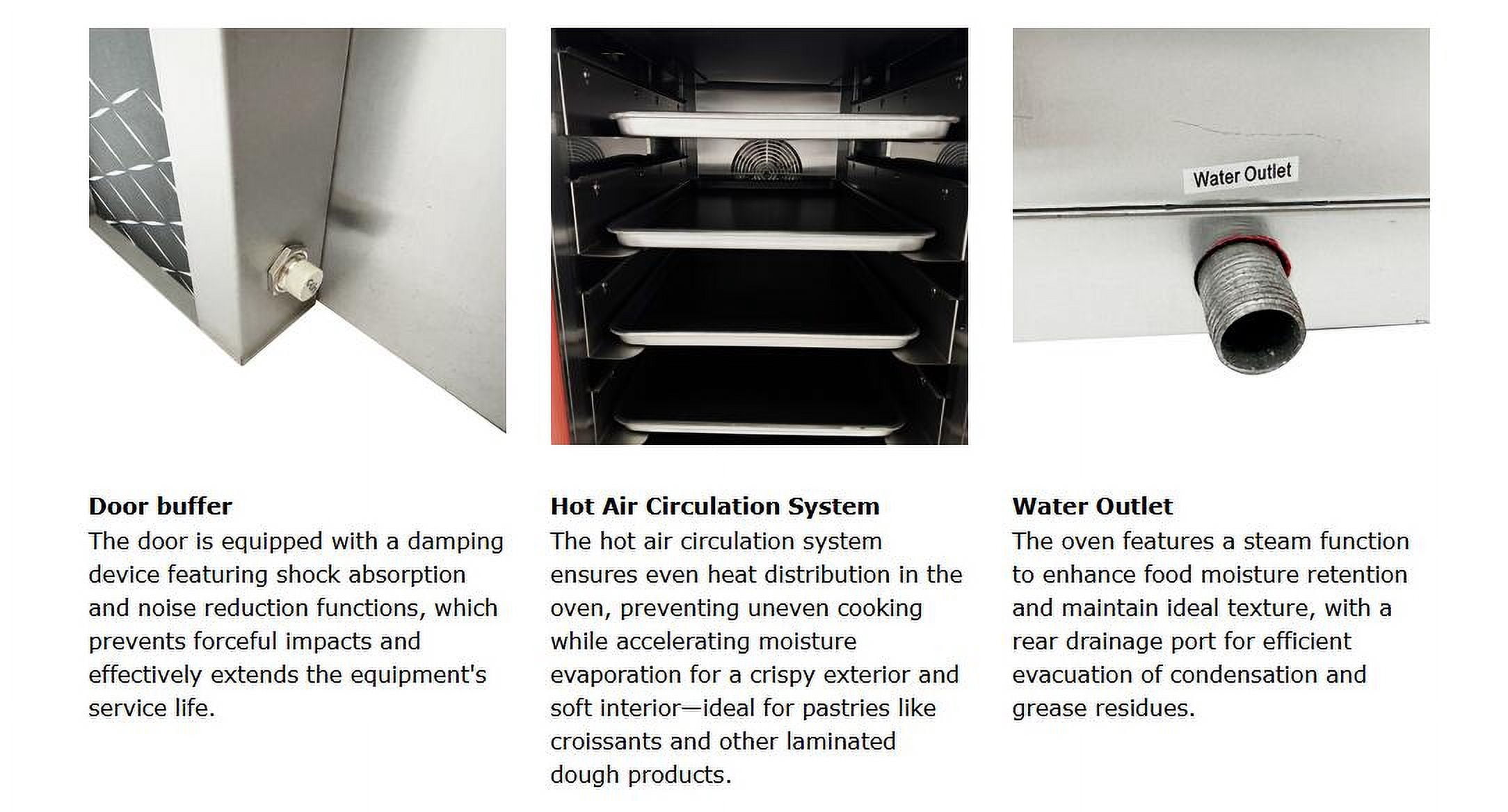 Commercial Electric 5 Trays Steam Baking Hot Air Convection Steam Oven for Bakery 220V