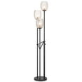 thumbnail image 5 of Cal Lighting 60W X 3 Oconto Metal Floor Lamp With Patterned Glass Shades., 5 of 6