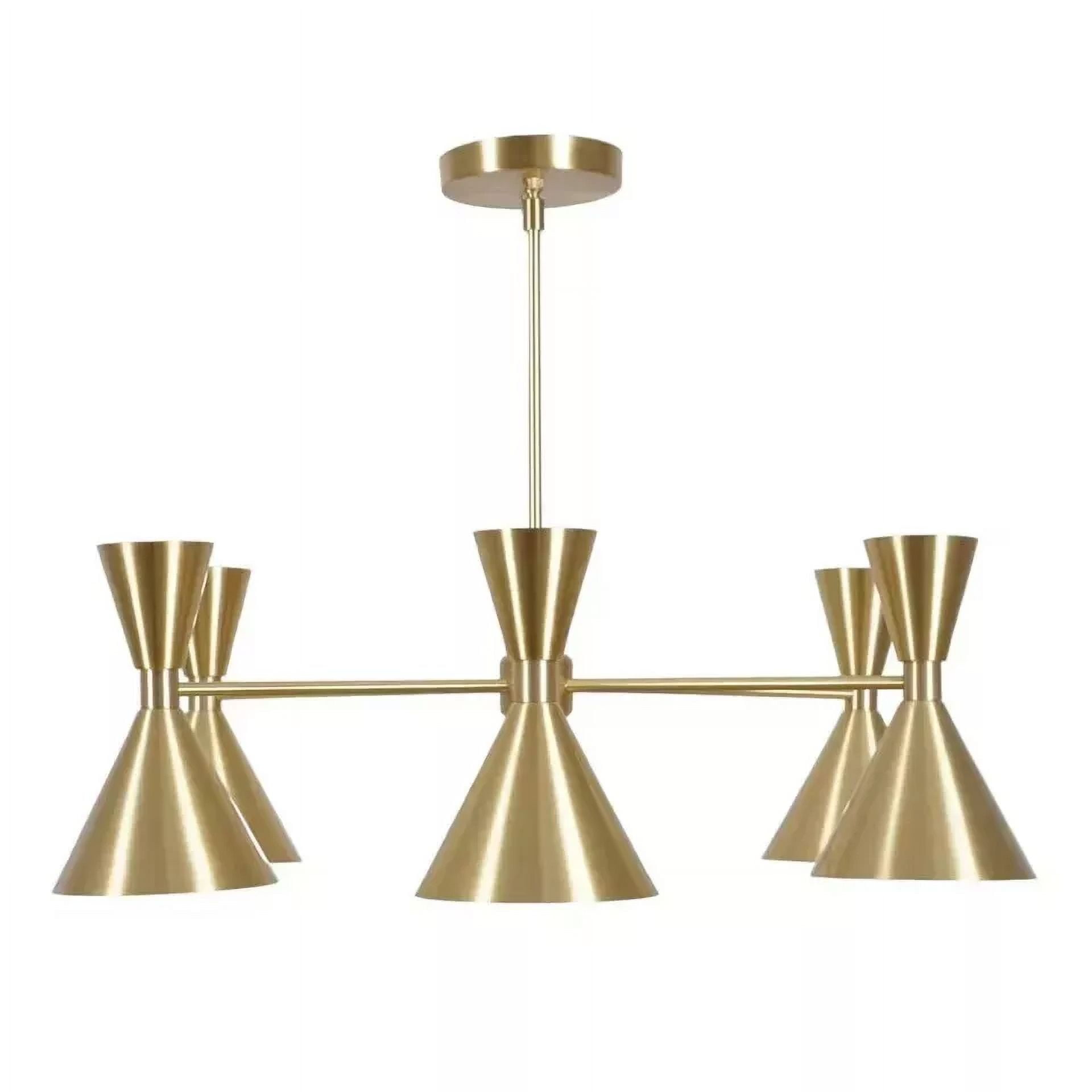Italian Style 6 Arms Brass Sputnik Chandelier Ceiling Pendant Light Fixture Raw