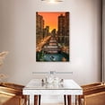 thumbnail image 3 of Elephant Stock Chicago River Wall Art - Vertical Canvas Wall Art - Living Room Wall Decor - Places Canvas - Orange And Teal Decor - 30" x 45", 3 of 8