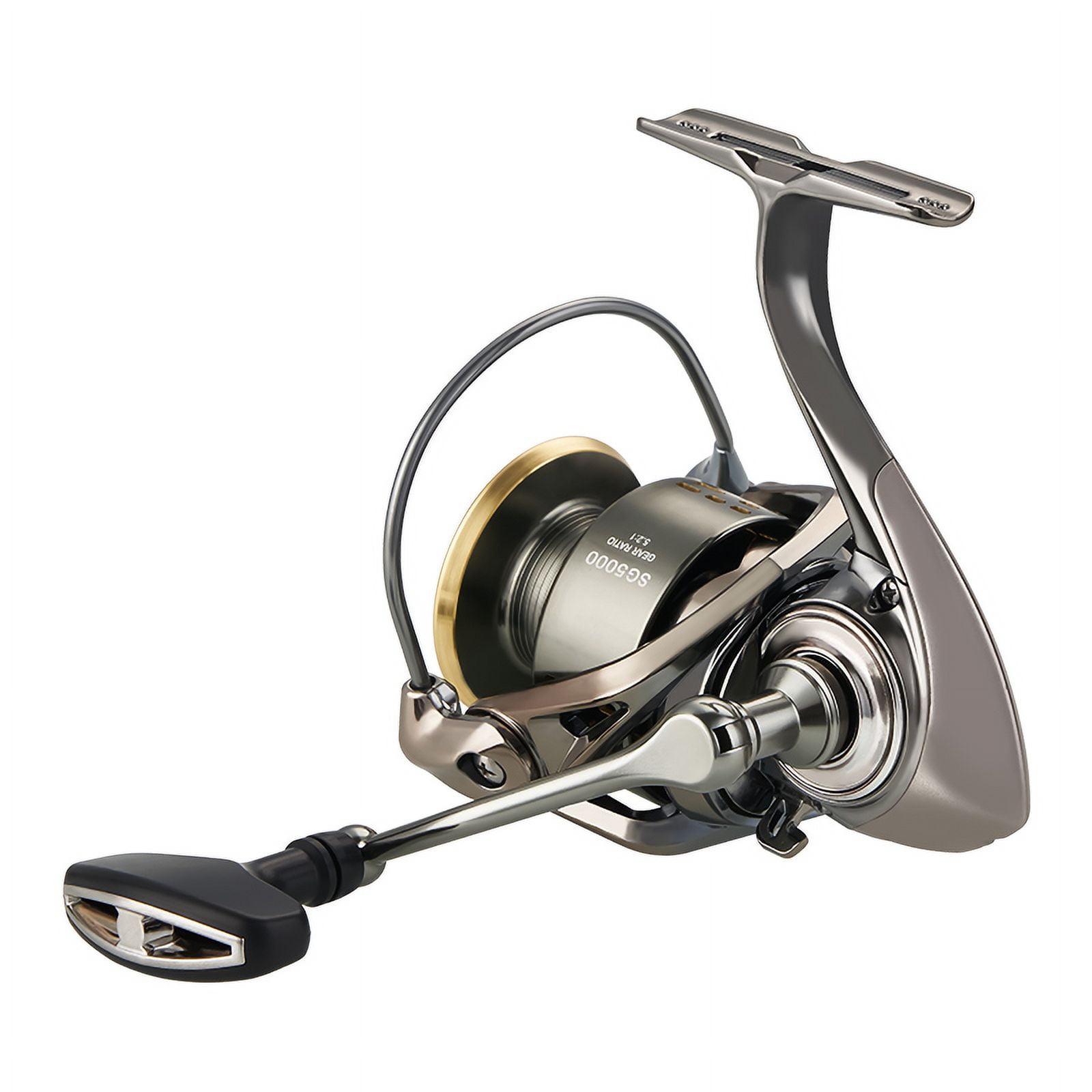 DEUKIO New 2000-7000 Series Fishing Reel 5.2:1 4.9:1 MAX Drag Power 26lbs Aluminum Spool Freshwater Fish Alarm Spinning Reel