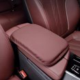 thumbnail image 1 of Para Coche Almohadilla para la altura del brazo, funda para reposabrazos de PU, cojín antideslizante de cuero (rojo vino), 1 of 9