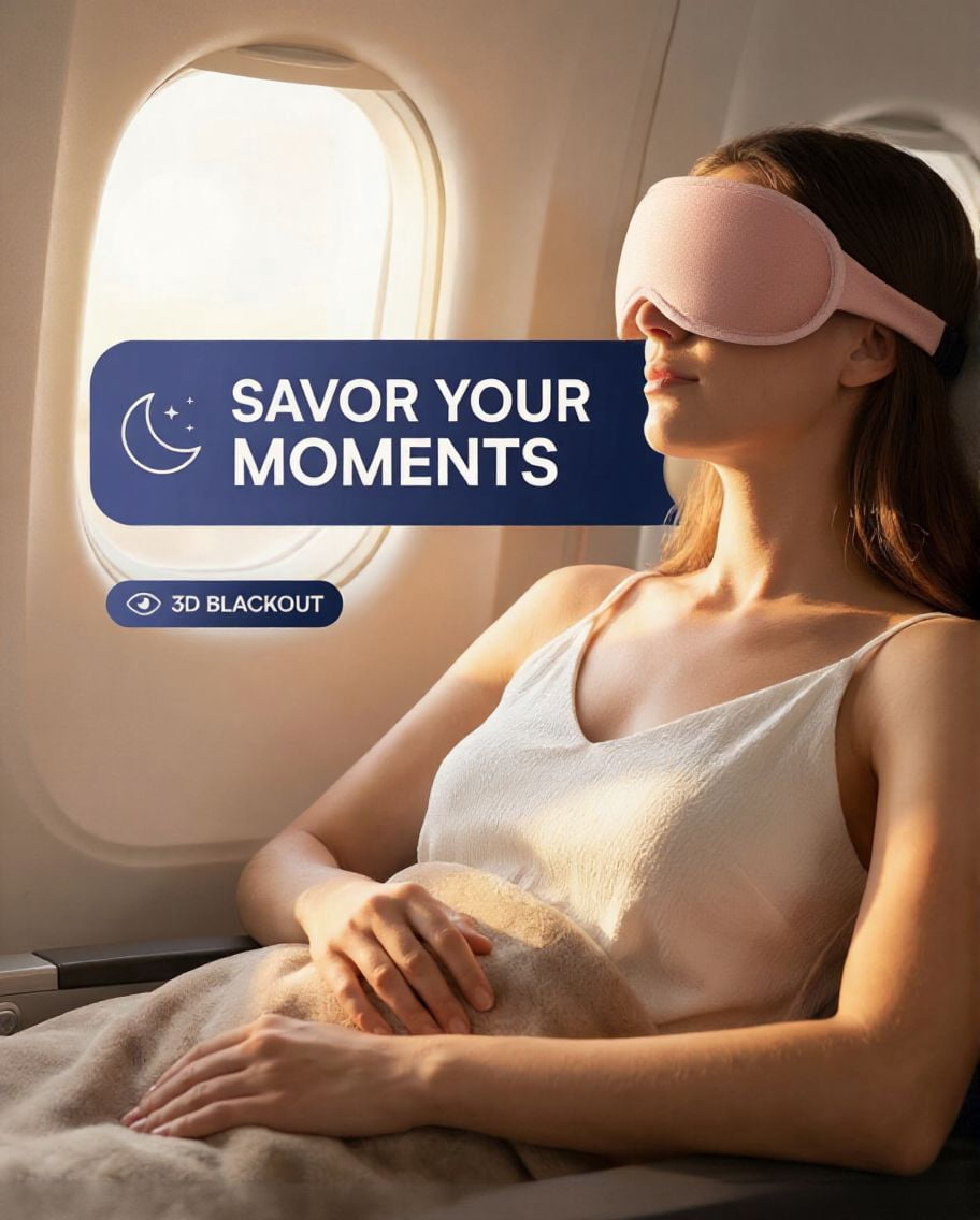 FACEMOON 2 Pack Weighted Sleep Mask – Gentle Pressure 99% Light Blocking | Memory Foam Zero Pressure Comfort for Travel