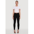 thumbnail image 2 of Womens WAX High Rise Solid Cropped Skinny Jeans, 2 of 5