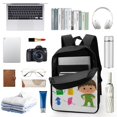 thumbnail image 3 of Charlie y las Formas-theme Backpack, Campus style schoolbag Bookbag with Adjustable Shoulder Straps And Large Zip Compartment, Unisex Travel Bags., 3 of 6