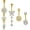 A-Gold, variant on Briana Williams 14G Dangle Belly Button Rings Silver Belly Button Rings Belly Rings