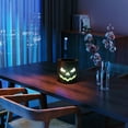 thumbnail image 5 of Halloween Decorations Halloween Cylindrical Evil Pumpkin Lights Glowing LED Electronic Candle Lights Spooky Festival Supplies Halloween Decoration and Gift Black, 5 of 6