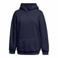 thumbnail image 7 of JHHLSF Women's casual Hoodies Sweatshirts Sparkly Angel Wings Design Pullover Unisex Adult Long Sleeve Hoodie with Drawstring Pocket Navy,2XL, 7 of 7