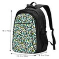 thumbnail image 4 of Yiaed Green Leopard Print Laptop Backpack,Business Travel Durable Laptops Backpack with USB Charging Port,Water Resistant College Computer Bag, 4 of 5