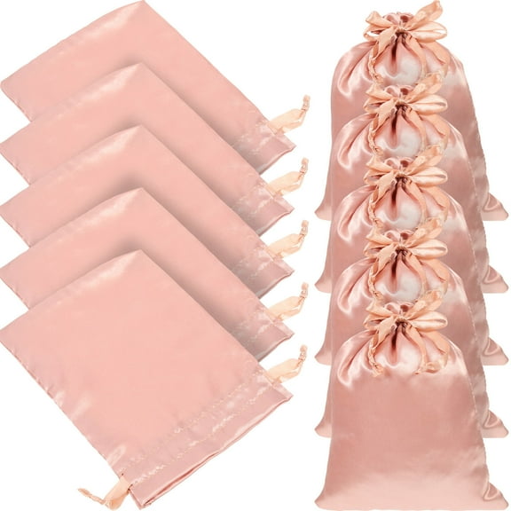 OUNONA Earring Bags Bags Chiffon Rose Gold 20- .86x5.89in
