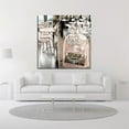thumbnail image 2 of 14 x 14 Cafe de Paris 1 by Alan Blaustein- Wall Art Print on Canvas Fabric Brown, 2 of 3