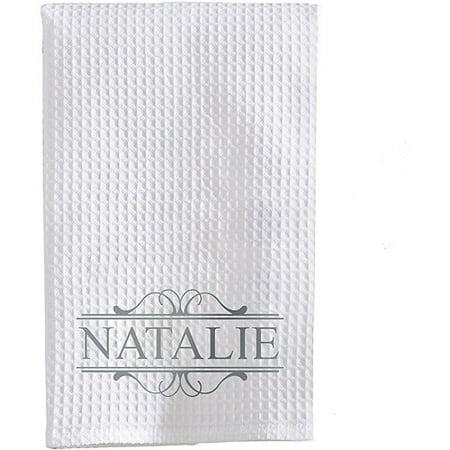 Personalized Name Waffle Weave Towel, Available in 3 Font Colors