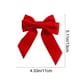 thumbnail image 3 of Adorno Navideño de Terciopelo Rojo con Lazo | 13 X 11 X 1,5 Cm | Material: Tela | Decoración Navideña para Árbol, Caja de Regalo, Puerta, Chimenea | Seguro para Niños E Ignífugo | Incluye Bolsa de Al, 3 of 6