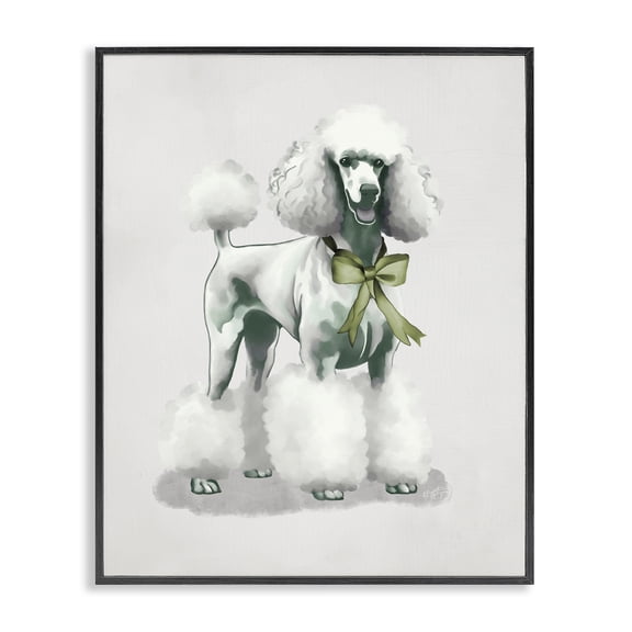 Stupell Industries Transitional Graceful Poodle & Ribbon Black Framed Giclee Art, 11 x 14, by Elizabeth Medley