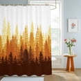 Bathroom Shower Curtain Abstract Forest Tree Shadow Waterproof Shower ...
