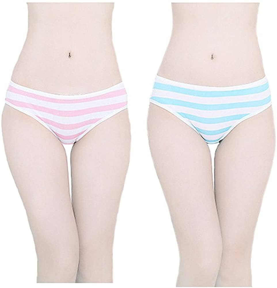 Hot Cute Japanese Style Blue&pink Stripe Panties Bikini Cosplay