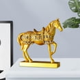 thumbnail image 4 of Estatua decorativa dorado, escultura de Animal para , decoración  pararse Gloria Caballo estatuilla escultura, 4 of 8