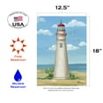 thumbnail image 2 of Toland Home Garden Marblehead Lighthouse Beach Lighthouse Flag Double Sided 12x18 Inch, 2 of 5