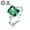green, variant on 1pc Men's S925 sterling silver fashion Personality Creative sparkling rectangular Zircon wedding engagement surprise gift ring