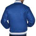thumbnail image 2 of Men's Starter Blue New York Knicks Printed Team Logo Satin Varsity Full-Snap Jacket, 2 of 3