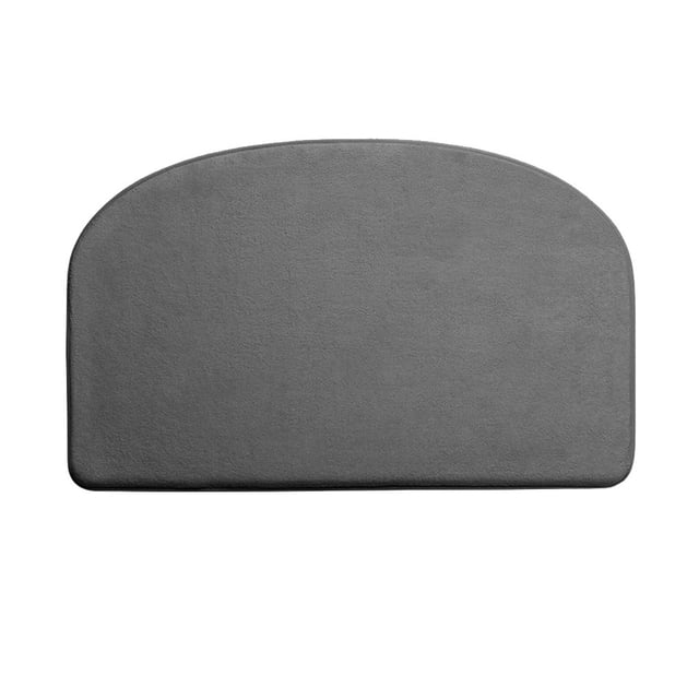 Moyic Alfombrilla semicircular para baño, absorción de agua de poliéster, alfombrilla antideslizante para suelo, alfombrilla para puerta, Suministros de limpieza para el hogar Gris 40x60cm