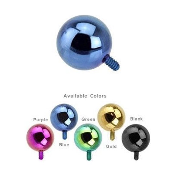 Dermal Anchor Top Anodized Titanium 14G 3mm 4mm 5mm