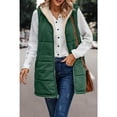 thumbnail image 3 of Both sides can wearWomen's 2024Warm Winter Coats Reversible Sherpa Fleece Long Hooded Puffer Jackets Outerwear, 3 of 9