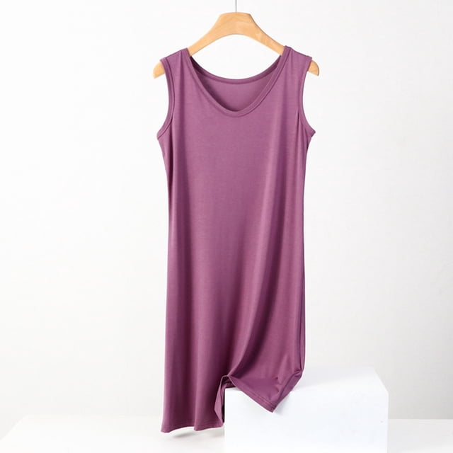 Camisola de encaje con falda corta de color liso para mujer, con cojín en el pecho, informal, de poliéster, para mujer