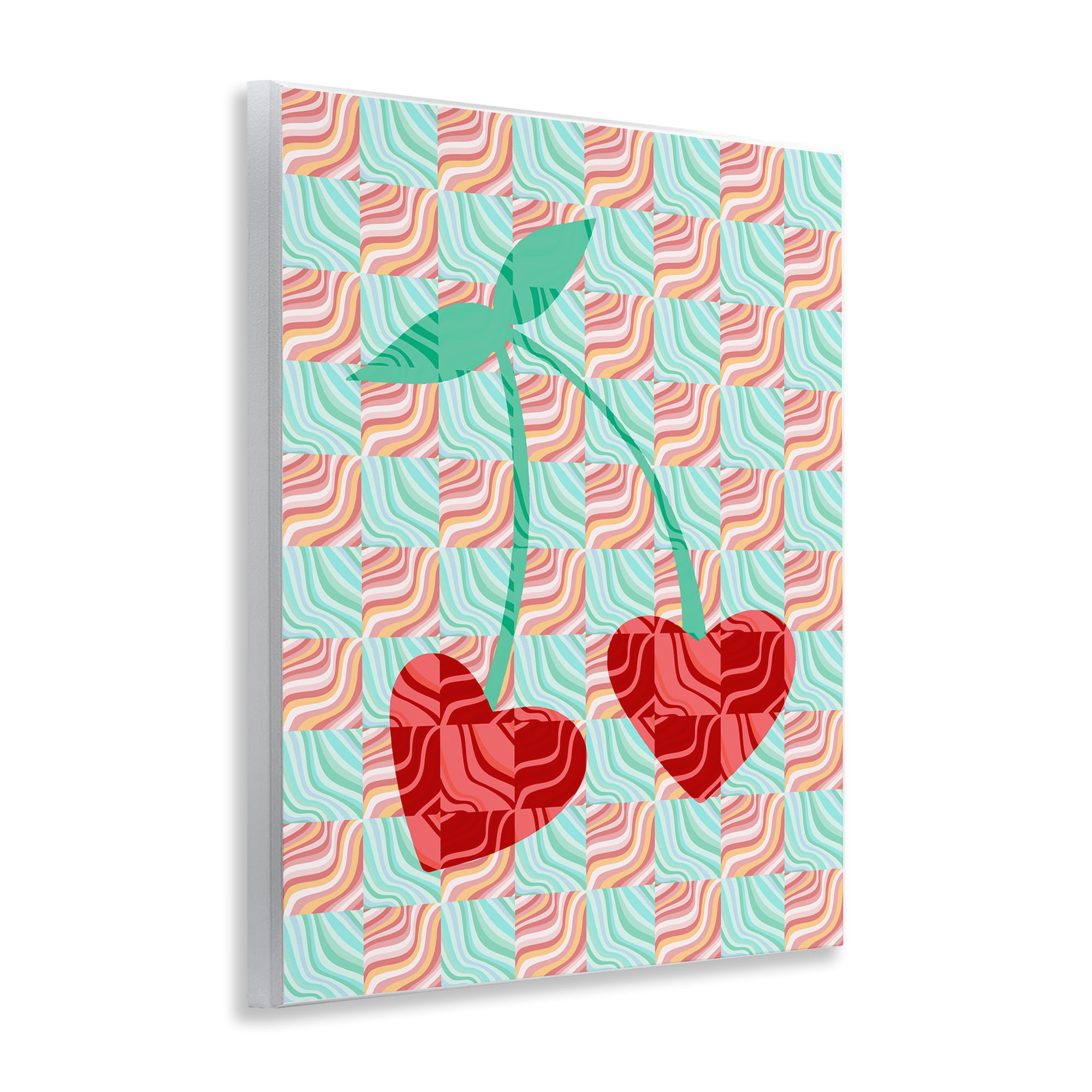 Stupell Industries Groovy Patterned Cherries Food & Beverage Painting Unframed Art Print Wall Art, 11 x 14