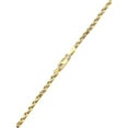 Floreo 10k Fine Gold Thin Solid Diamond Cut Rope Chain Bracelet and Anklet, 2mm (0.08