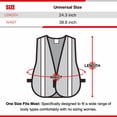 thumbnail image 7 of KAYGO Reflective High Visibility Safety Vest, KG0008-10 Silver Stripe, for Men and Women, 7 of 7