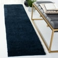 thumbnail image 2 of SAFAVIEH August Yasim Solid Shag Runner Rug, Navy, 2' x 6', 2 of 8